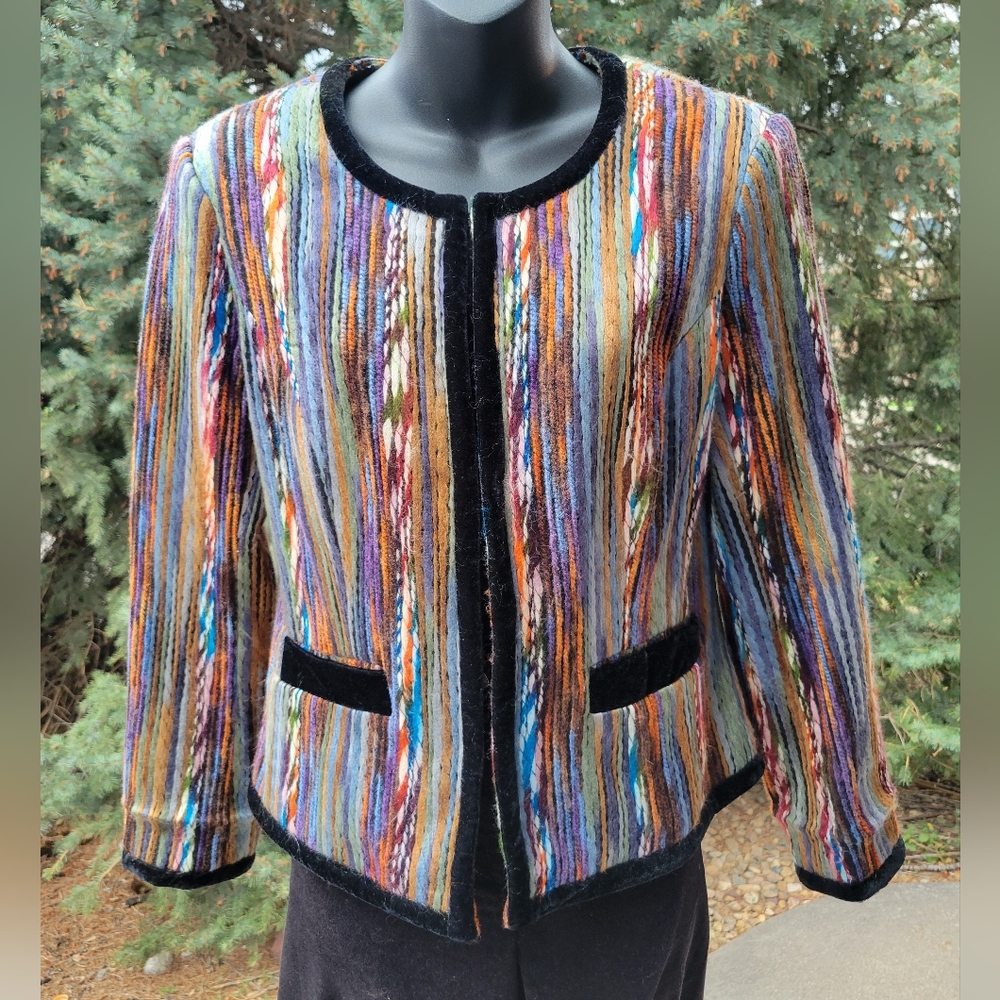 Multicolor Striped Women's Jacket M